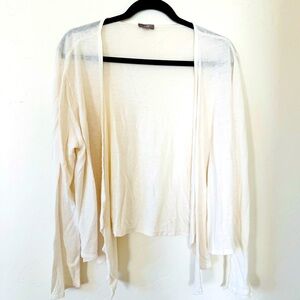 J. Jill Soft Cream Open-Front Cardigan Size XL